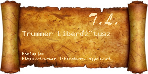 Trummer Liberátusz névjegykártya